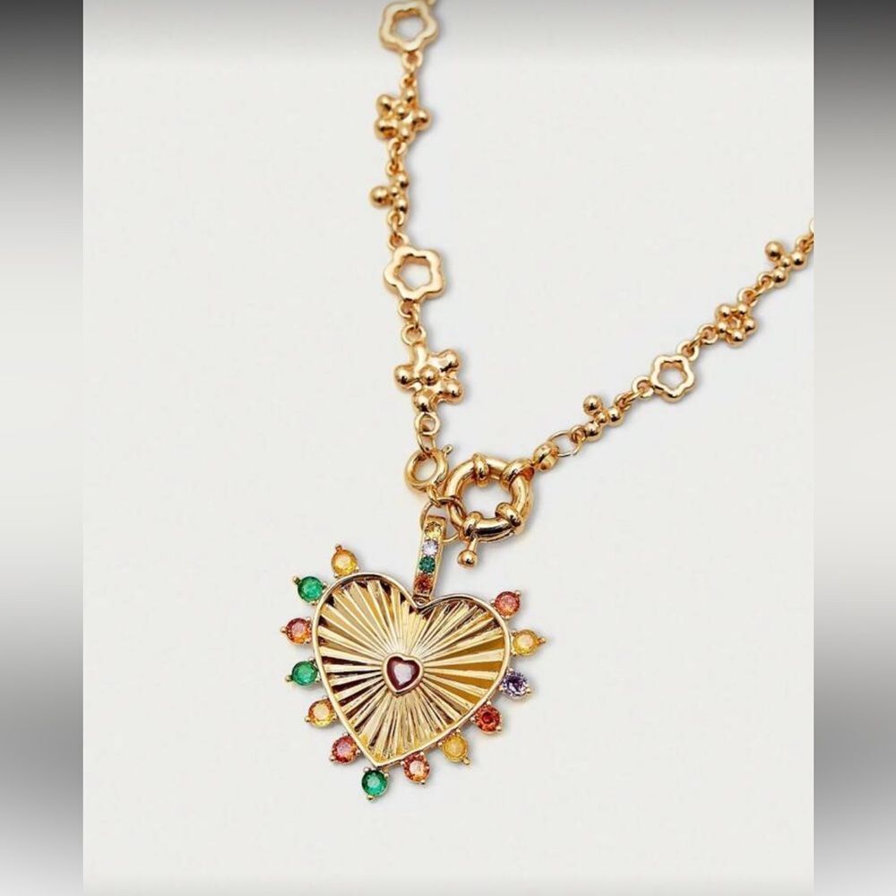 Vintage heart necklace Q205 - Picture 3 of 6